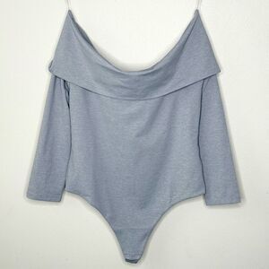 Babaton Aritzia Contour Crew Scoop Neck Flip Down Long Sleeve Bodysuit - NWT - W